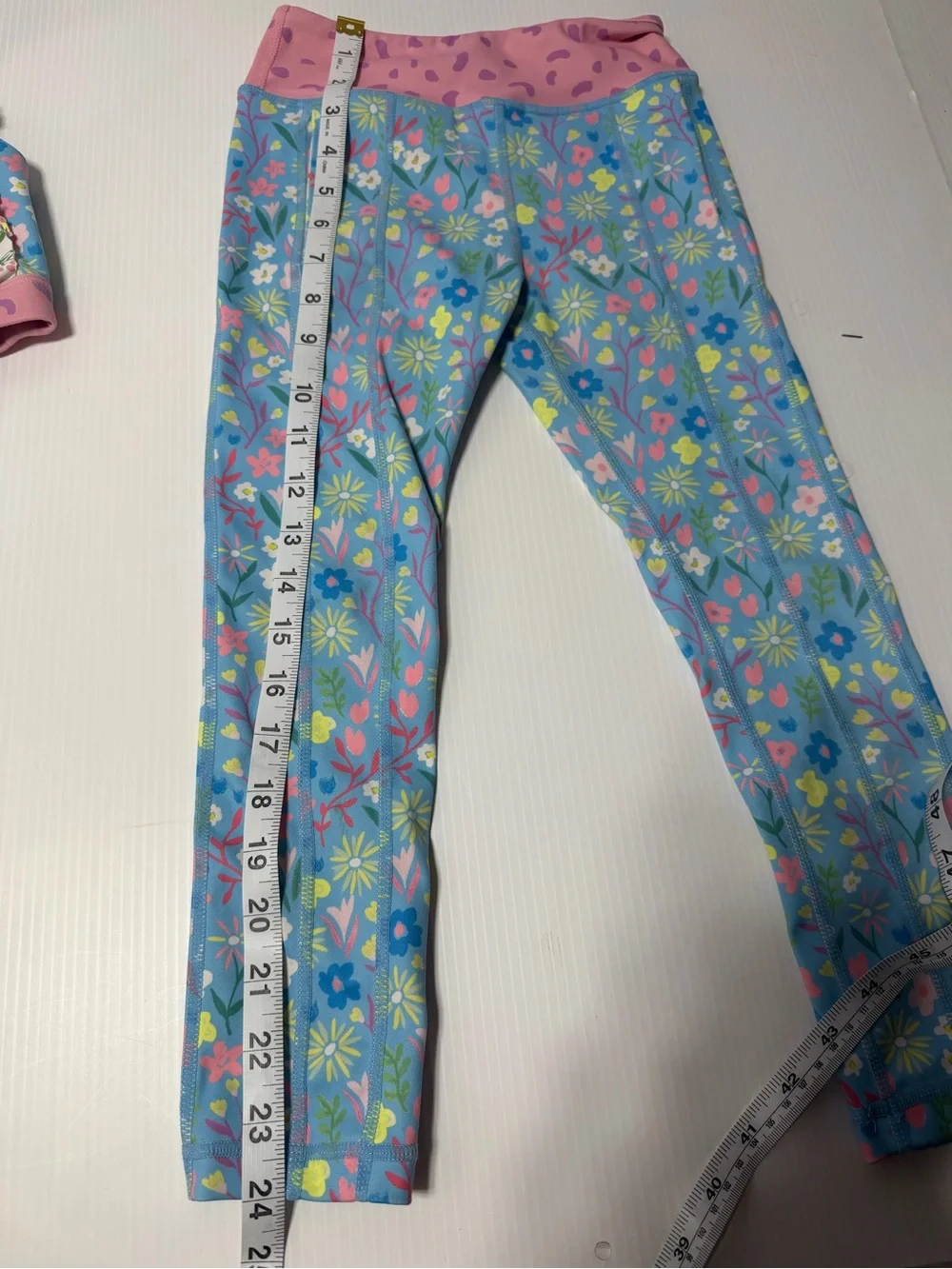 Matilda Jane Blue Floral Girls Matching Set with Pink Trim